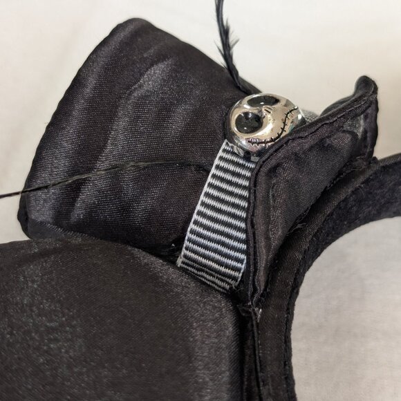 Disney Parks Nightmare Before Christmas Jack Skellington Satin Top Hat Ears - Picture 4 of 7